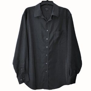 Croft & Barrows Men's Charcoal Gray Long Sleeve Shirt – Size XL (neck 17 - 17 ½)